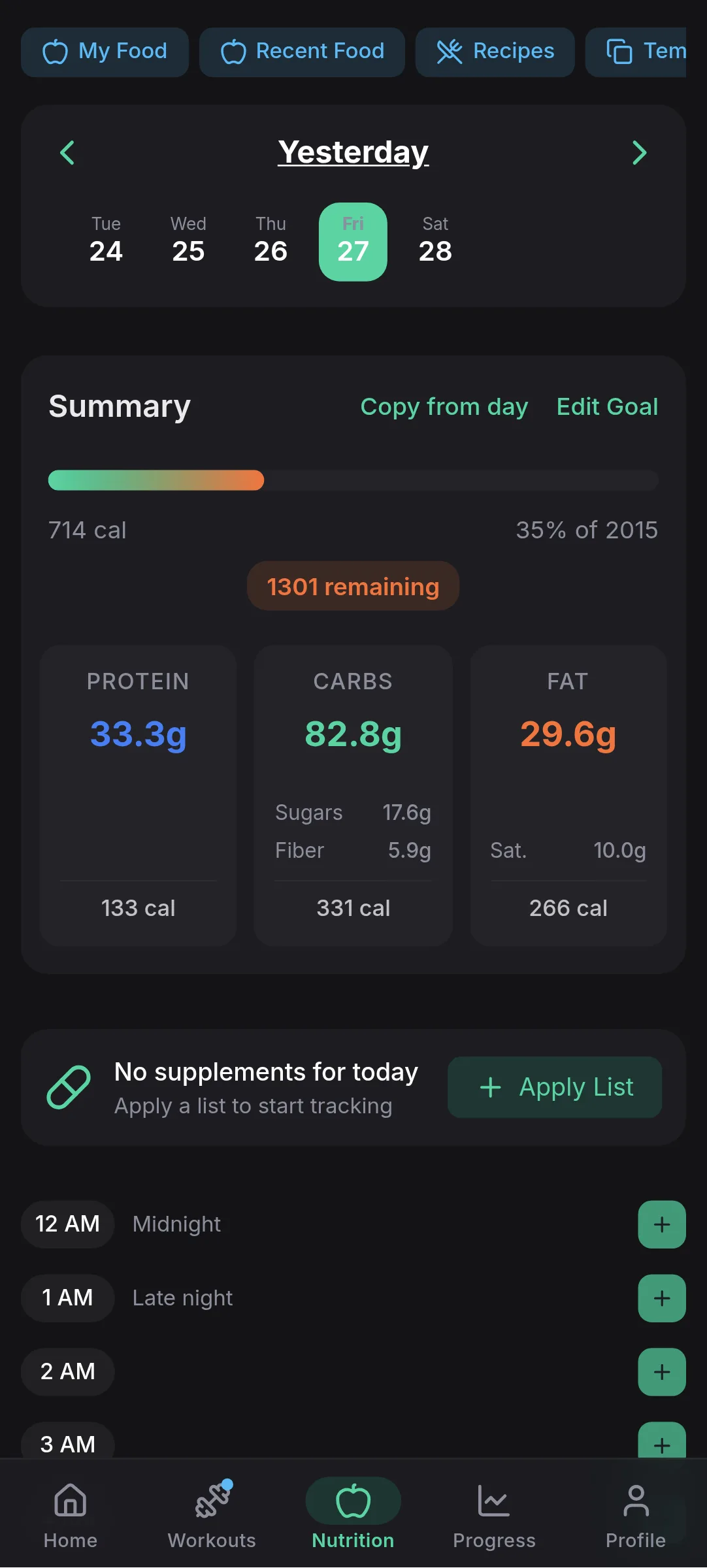 AI-powered calorie and macro tracker with barcode food scanner